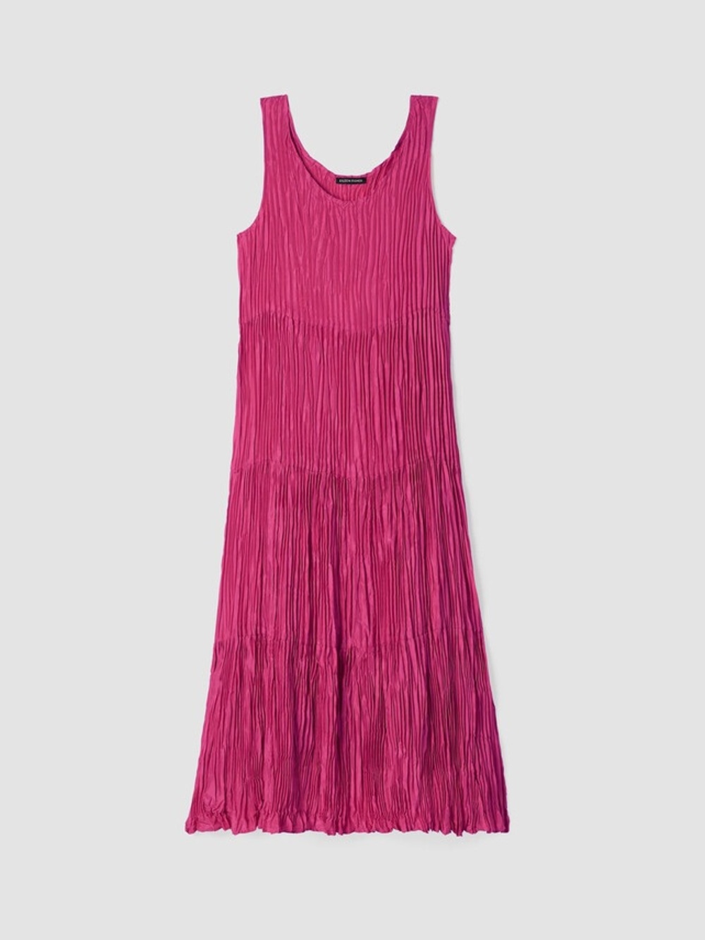 Eileen Fisher crushed silk tiered dress